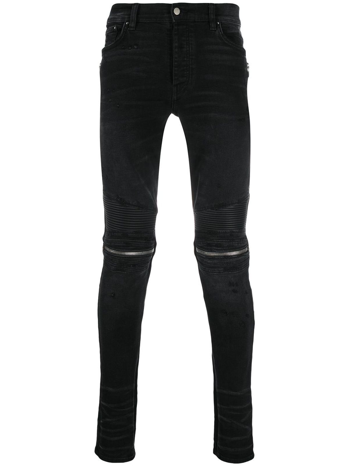 Amiri Mx2 Zip-detail Panelled Jeans In Black