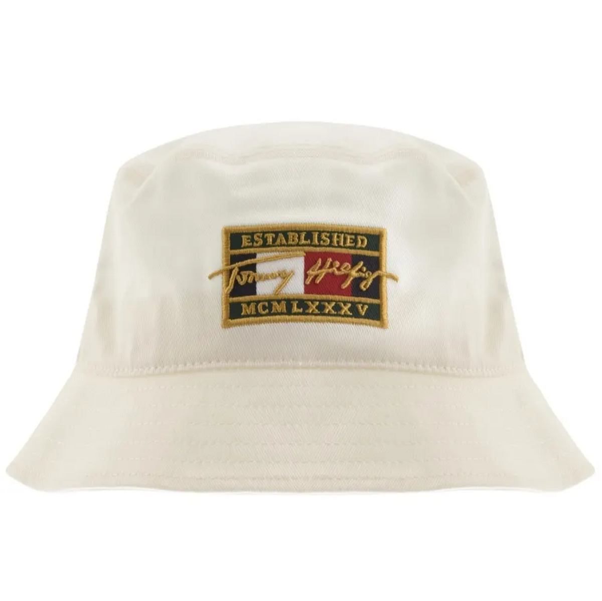 Tommy Hilfiger Patch Bucket White Hat