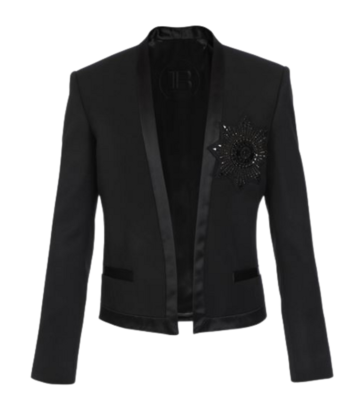 Balmain Wool Spencer Black Jacket
