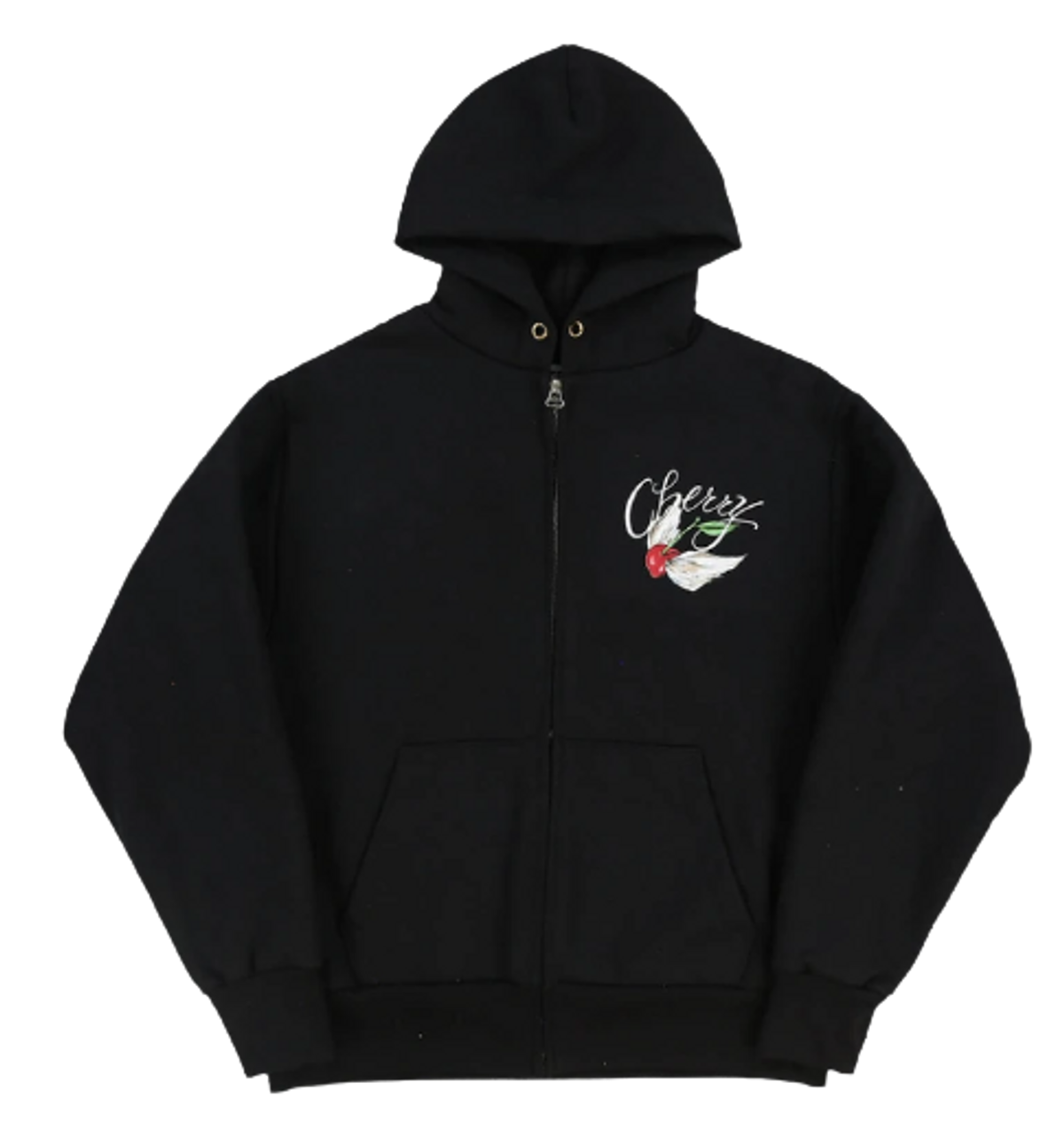 Cherry Flying Zip Up Thermal Hoodie