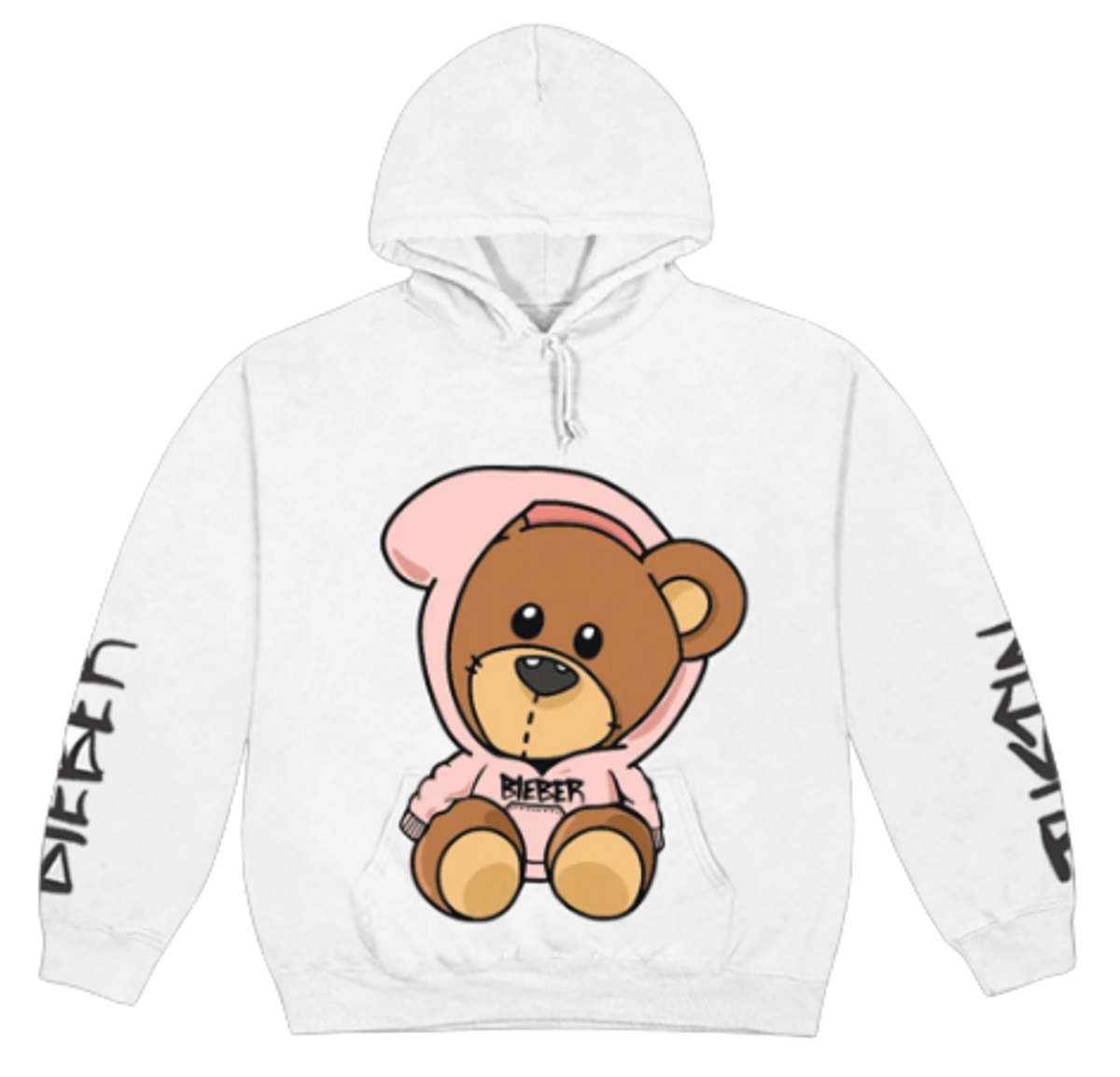 Justin Bieber Merch Bear White Hoodie