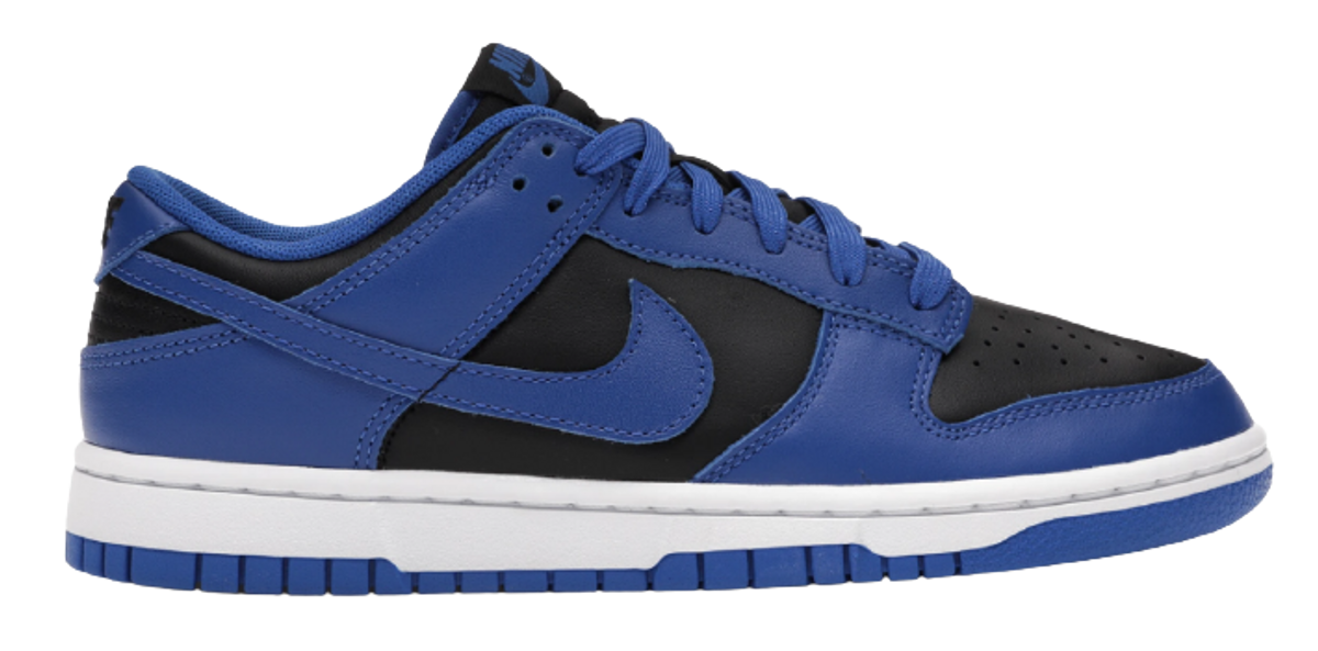 Nike Dunk Low Retro Black Hyper Cobalt Sneakers