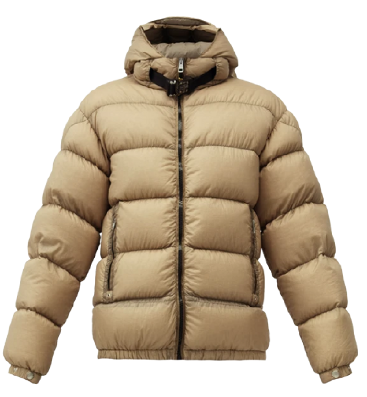Moncler Hooded Quilted Down Beige Jacket