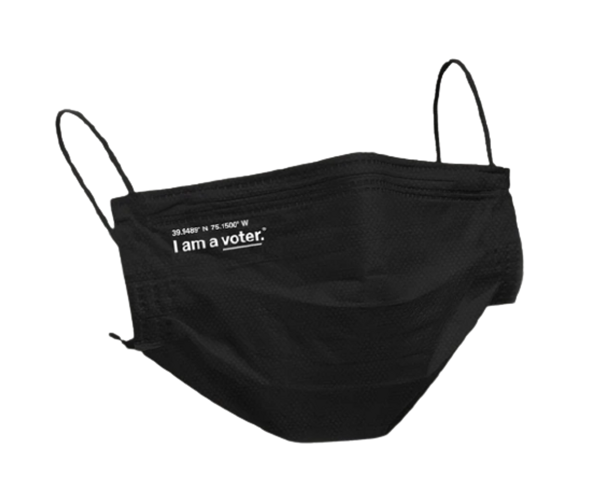 Evolve Together I Am A Voter Face Black Mask