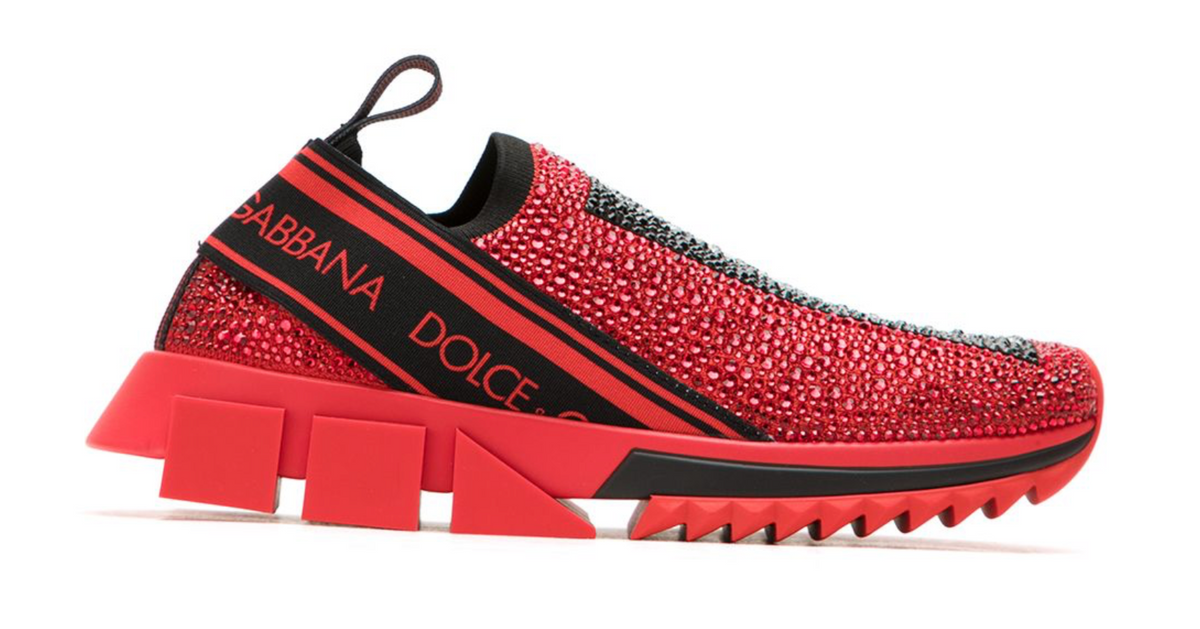 Dolce & Gabbana Sorrento Slip-On Red Sneakers