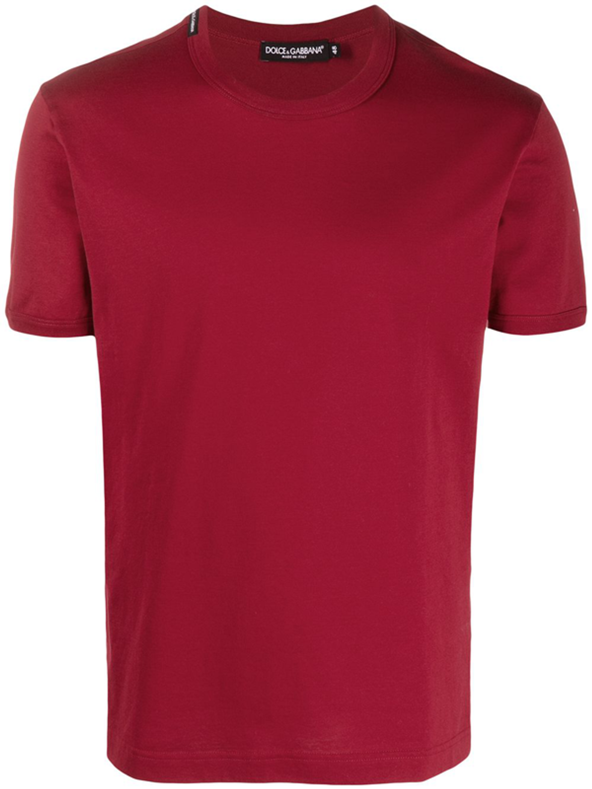 Dolce & Gabbana Logo-Patch Crew-Neck Red T-Shirt