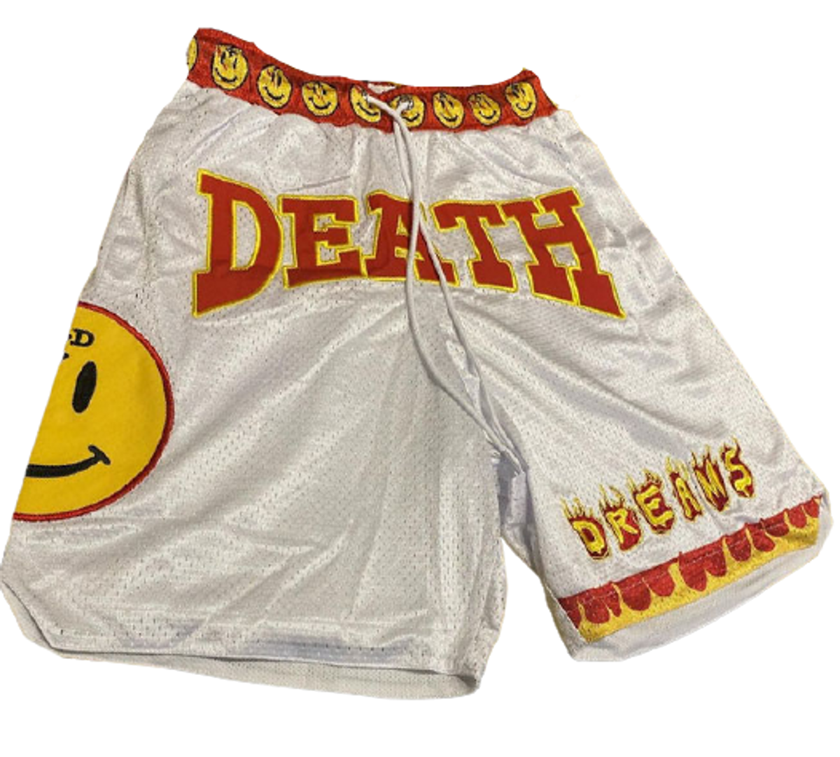Death Dreams Basketball White Shorts