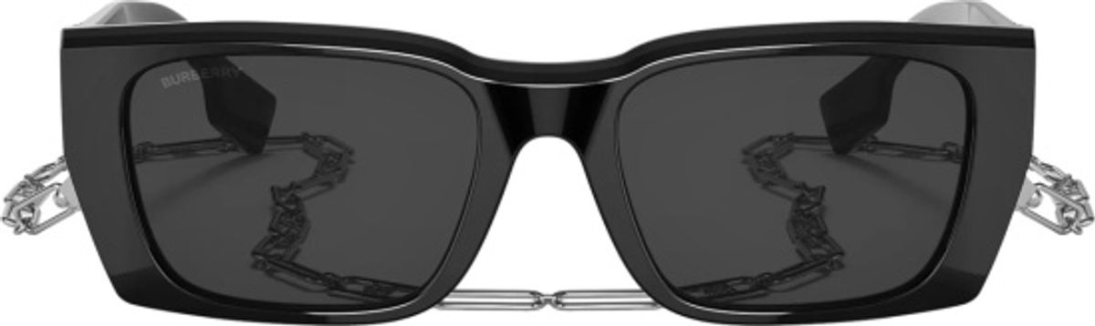 Burberry Rectangle Acetate Black Sunglasses