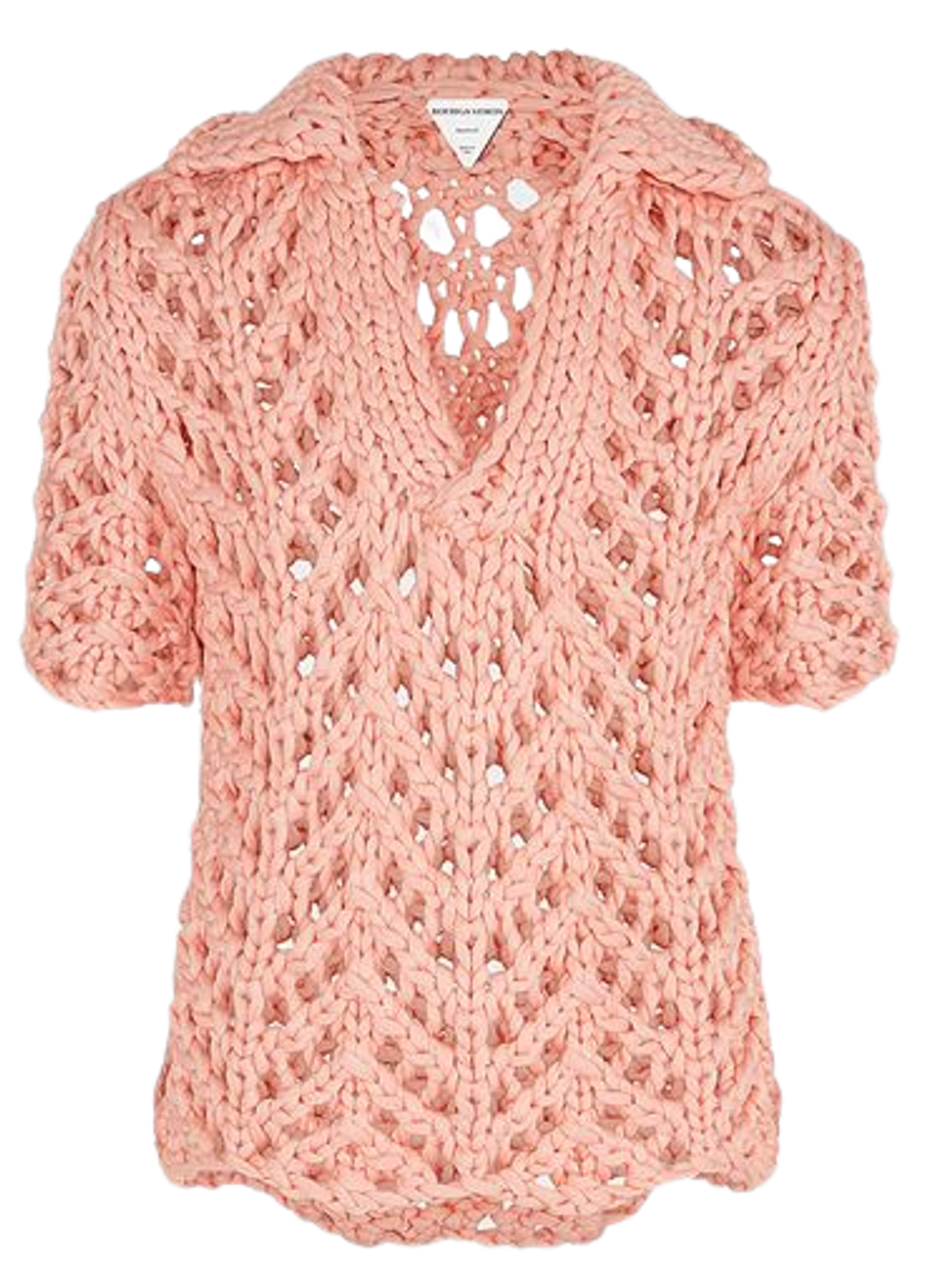 Bottega Veneta Pink Knit Polo Sweater