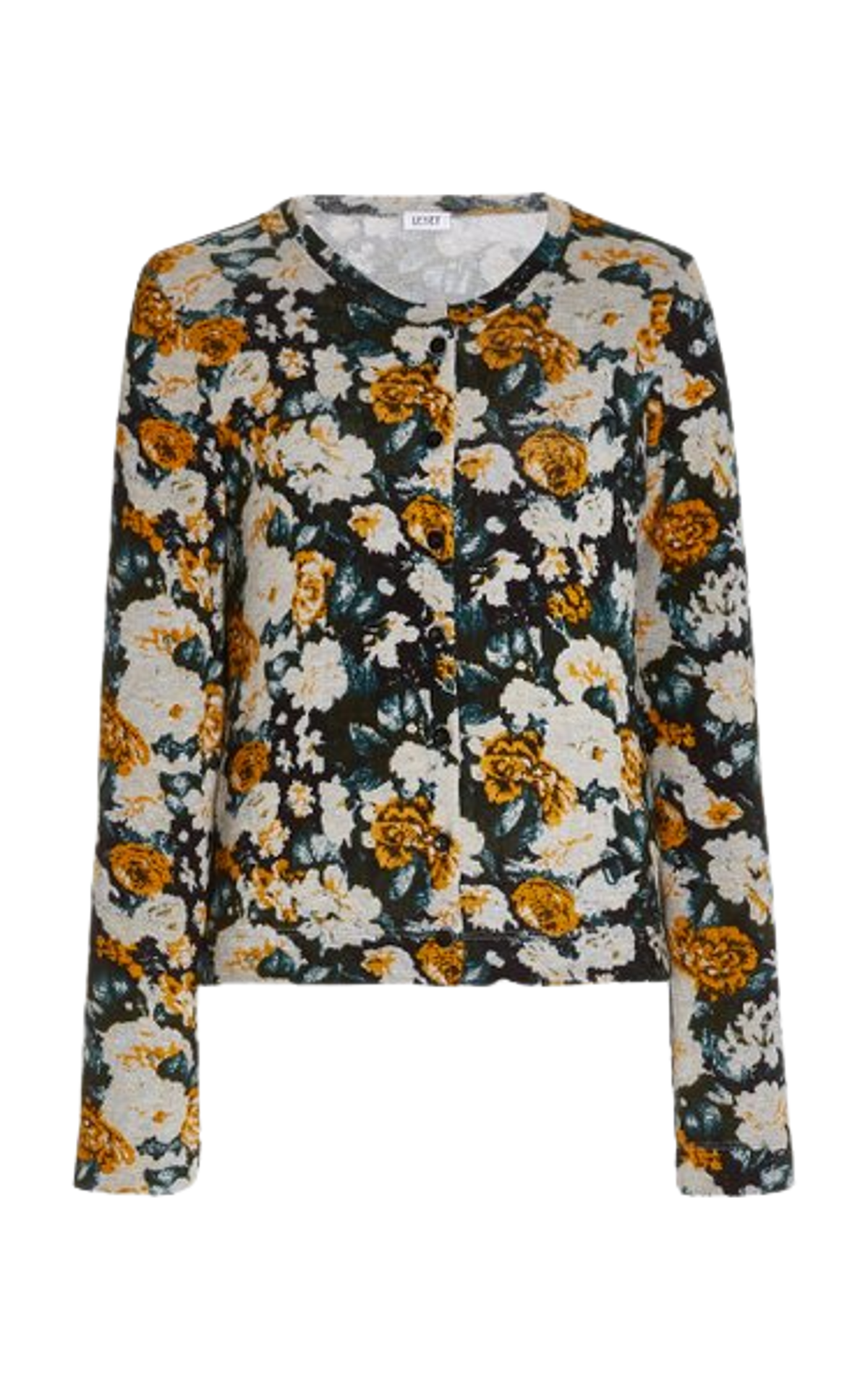 Leset Lori Floral Print Stretch Knit Cardigan