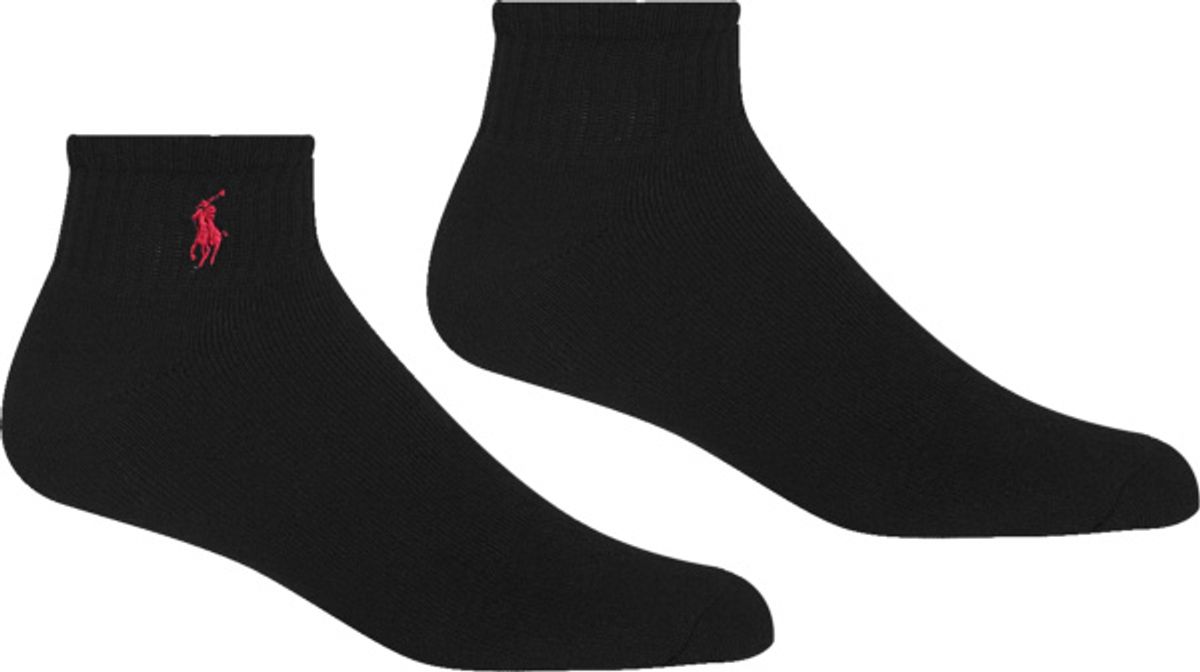 Polo Ralph Lauren Black & Red-Pony Socks