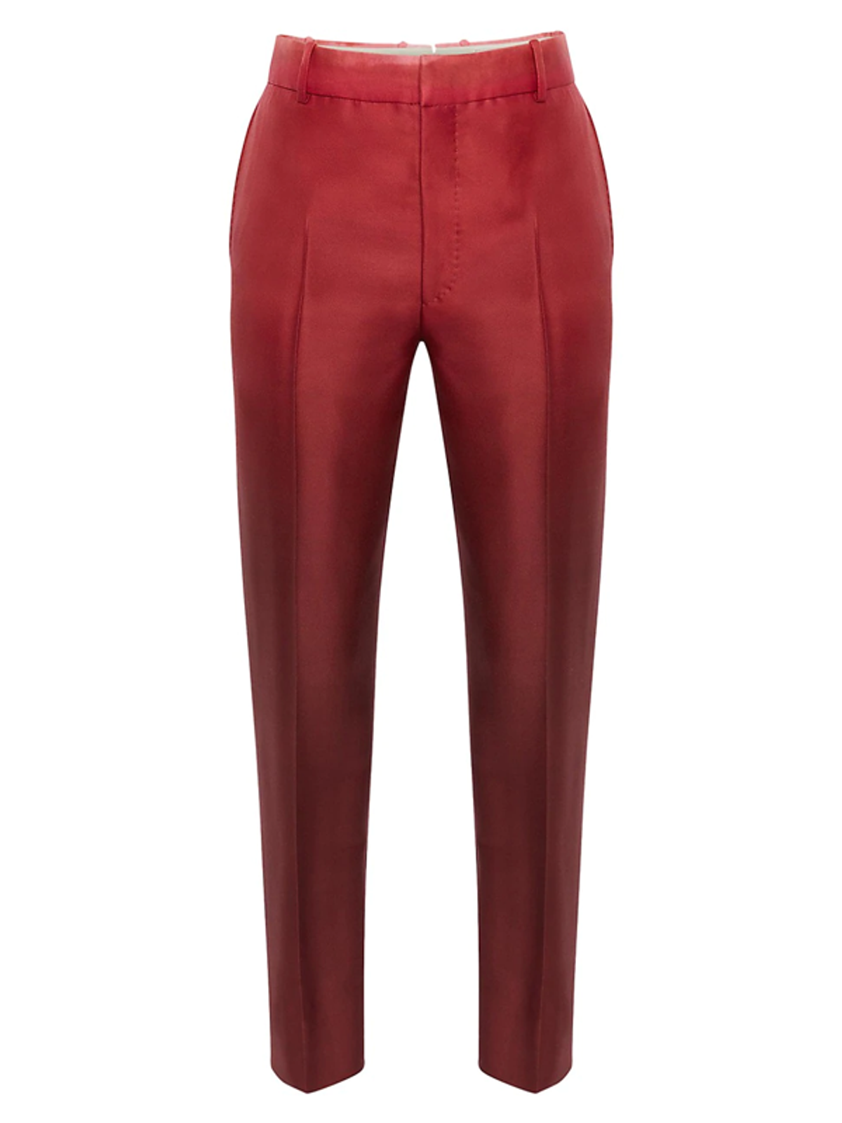 Alexander McQueen Dip Dye Printed Cigarette Bordeaux Pink Trousers