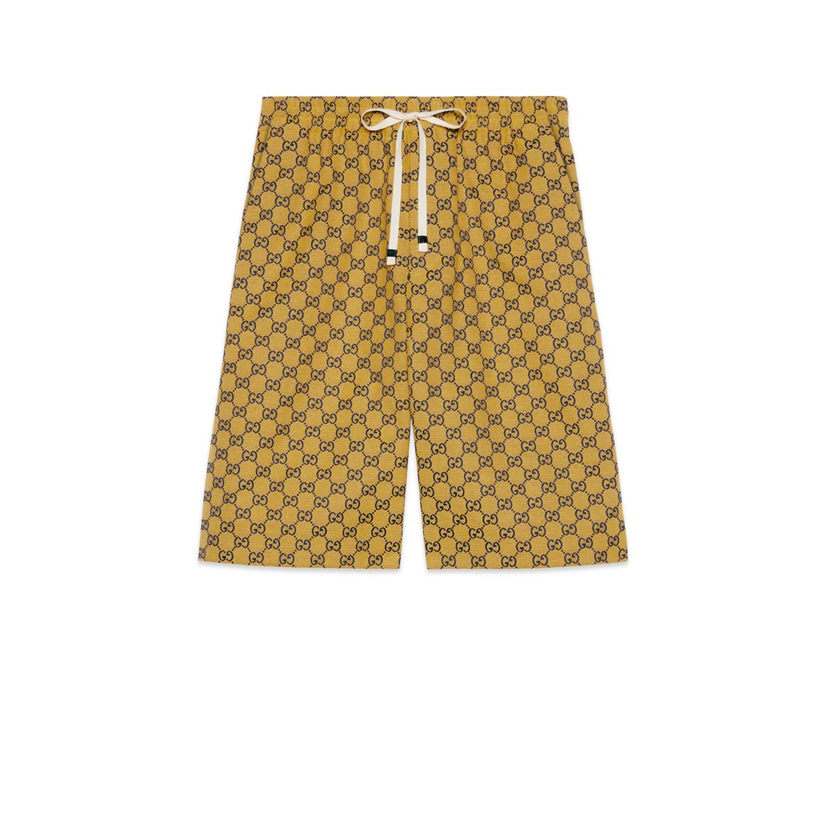 Gucci Gg Multicolor Canvas Yellow Shorts