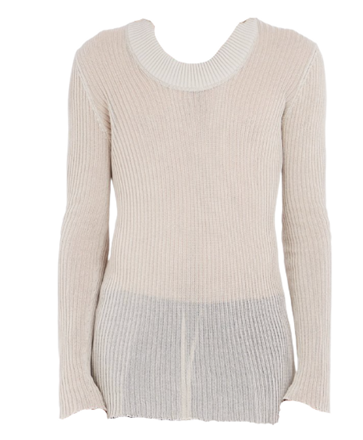 Rick Owens Phlegethon Oyster Membrane Cotton Knit Long Sleeves Top