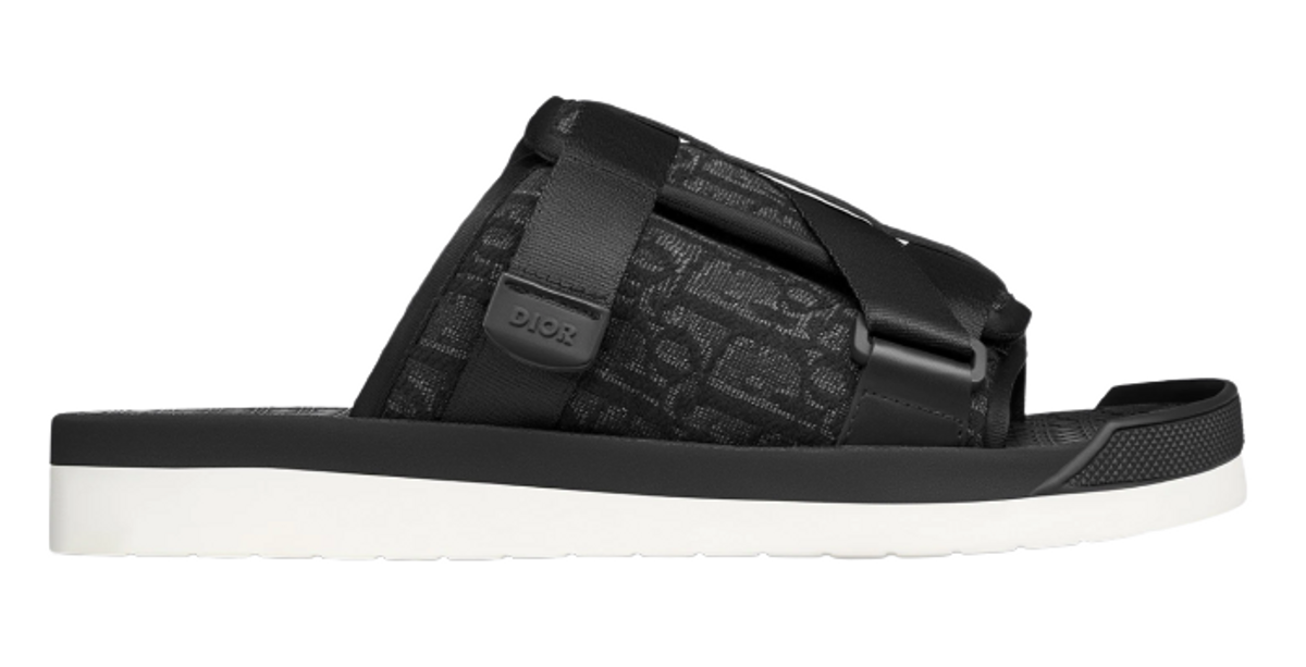 Dior Black Oblique Jacquard Alpha Sandals