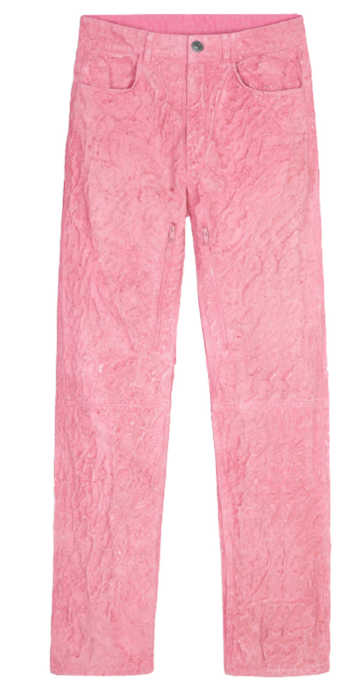 Givenchy Painted Crackled Zips Pink Jeans