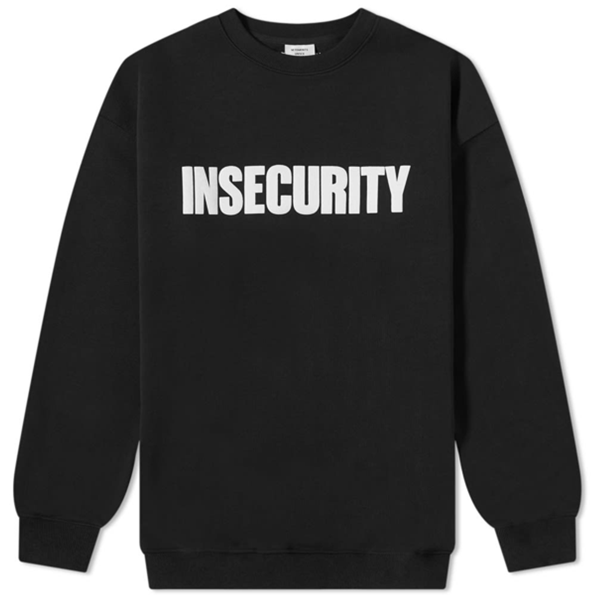 Vetements Oversize Insecurity Crew Sweatshirt