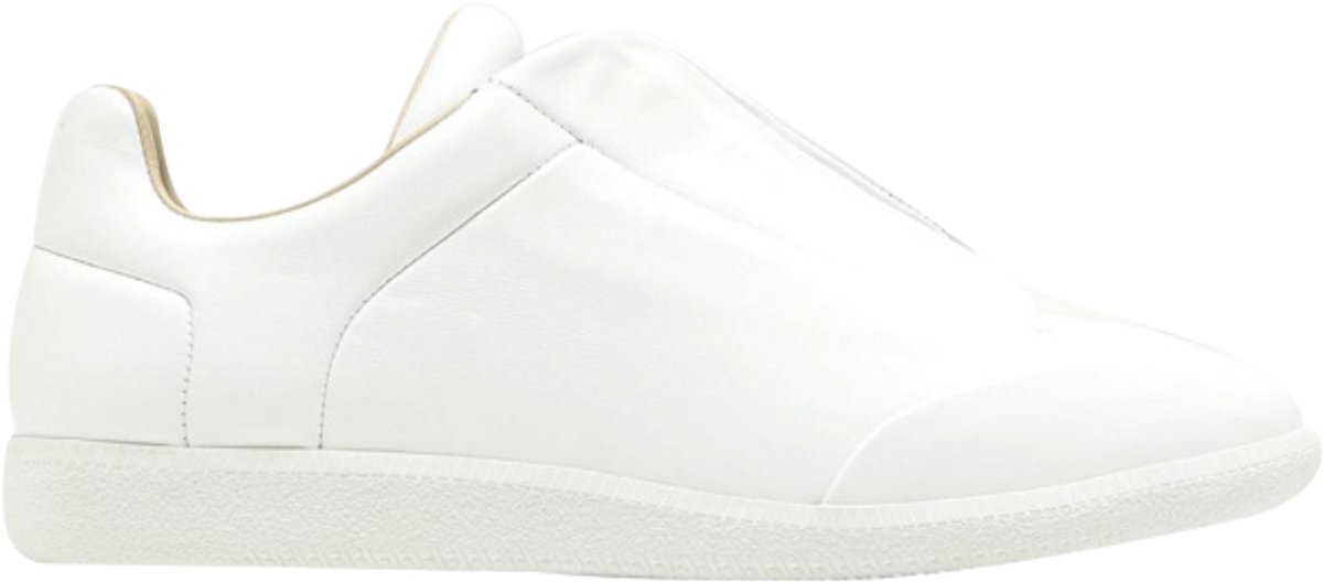 Maison Margiela Future Concealed Lace Fastened White Sneakers