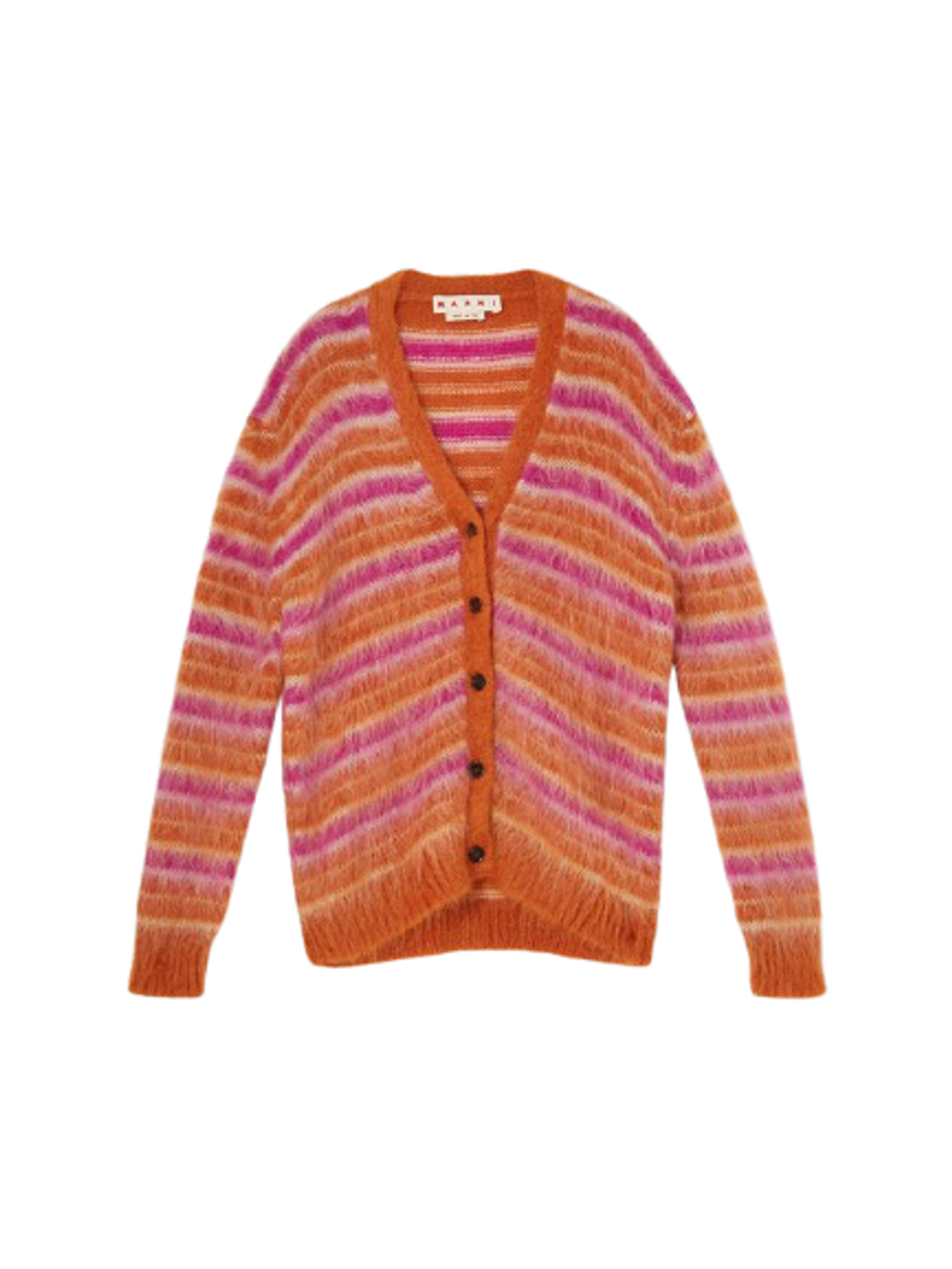 Marni Multicolored Striped Mohair Cardigan