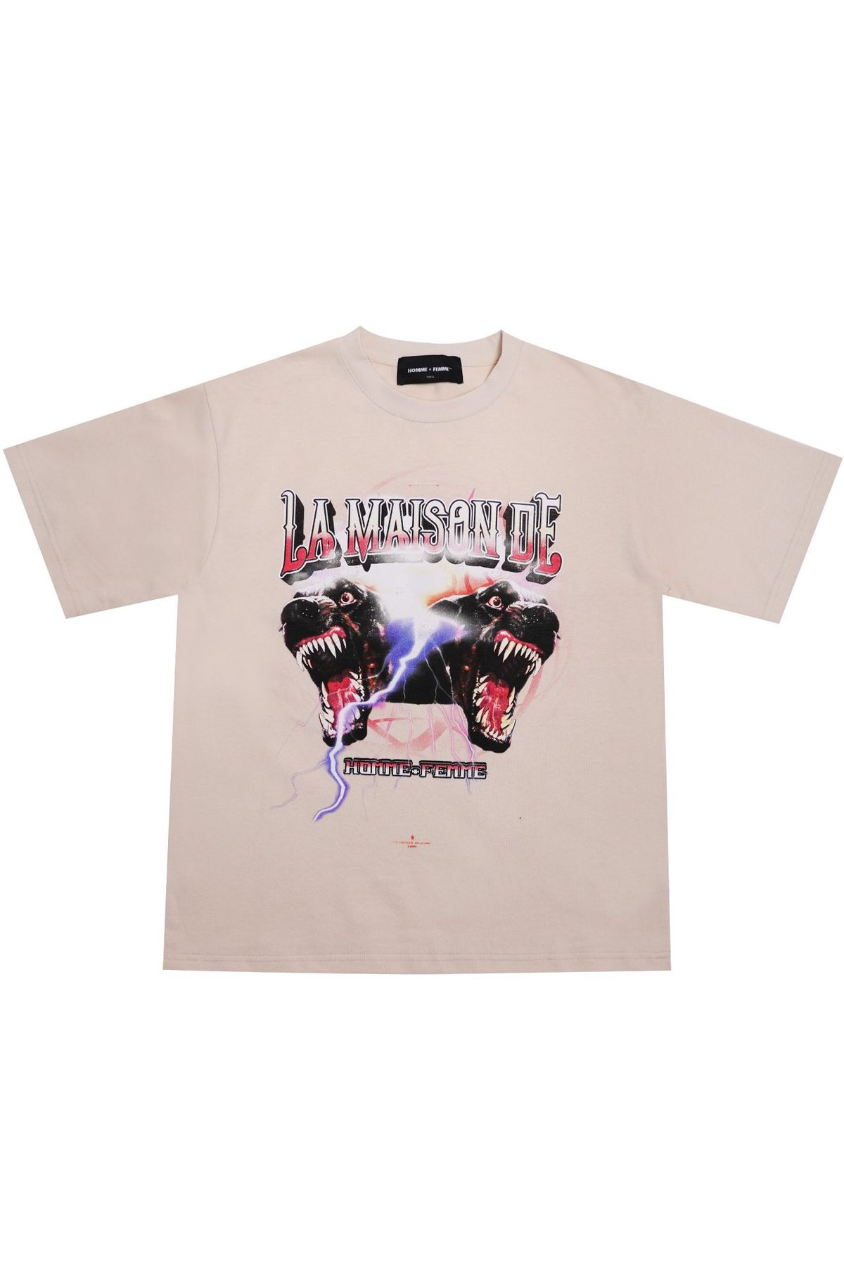 Homme + Femme Maison Dog Cream T-Shirt