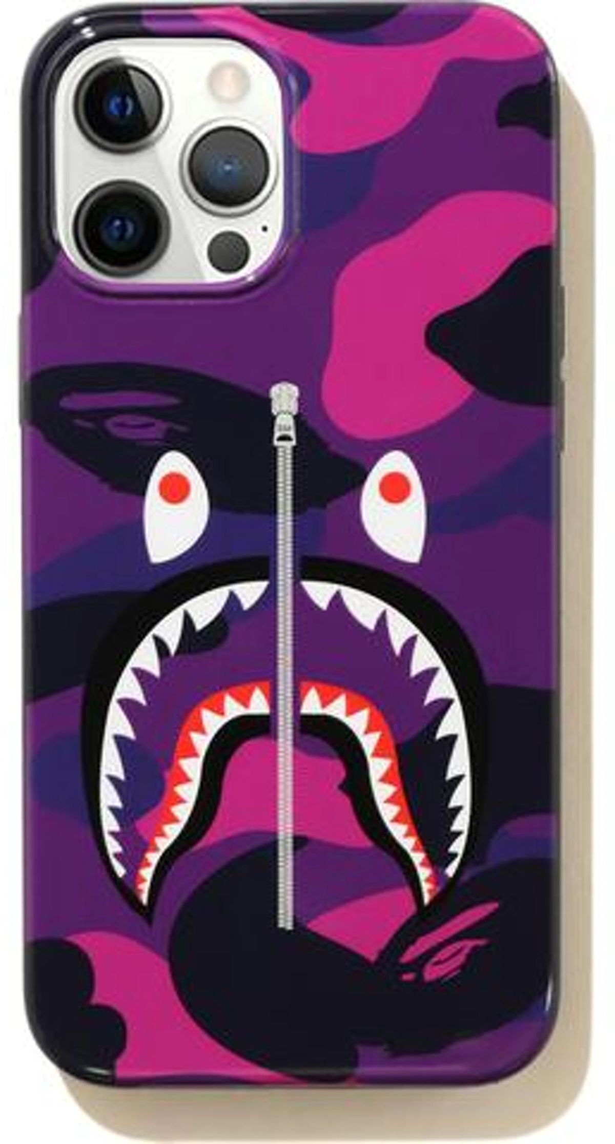 Bape Color Camo Shark Iphone 12 Pro Max Case Purple