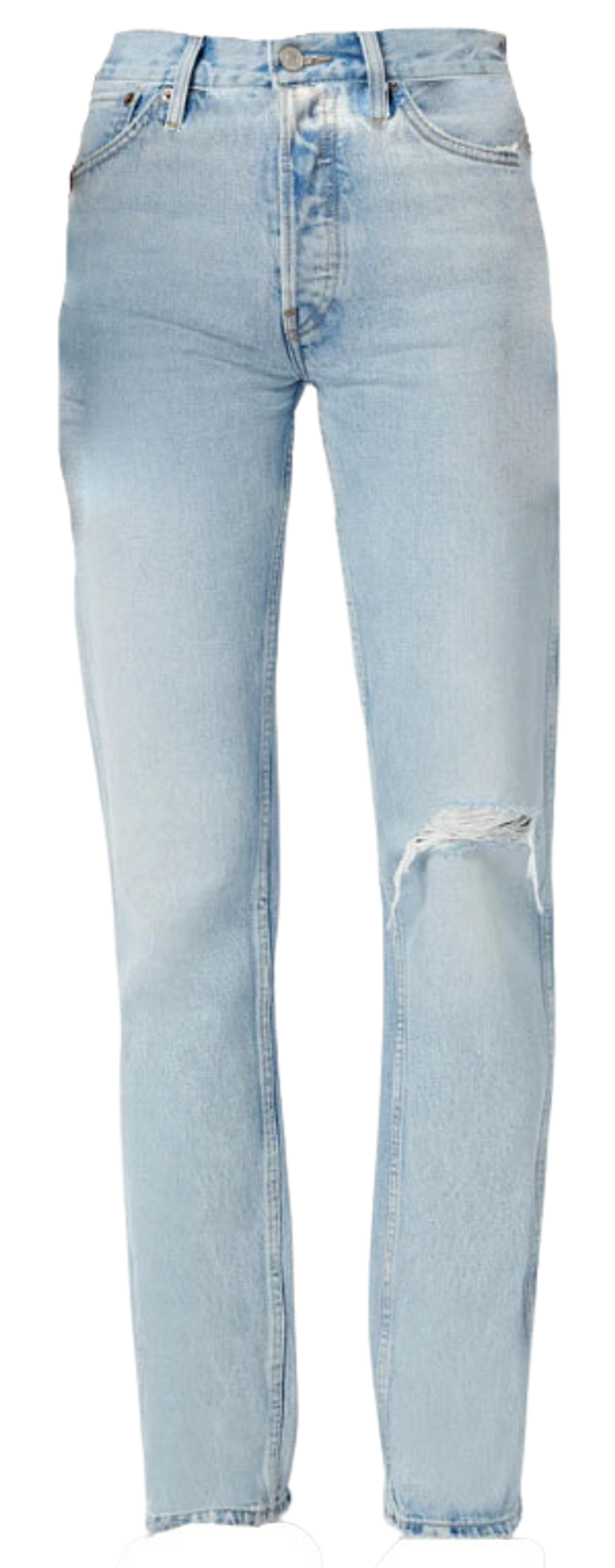 Re/Done High Rise Loose Worn Light Indigo Jeans