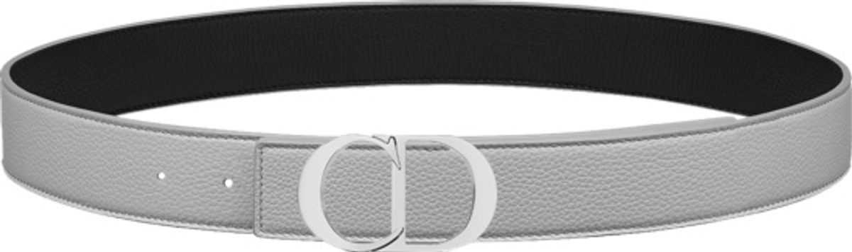Dior Grey Silver Tone Icon Belt