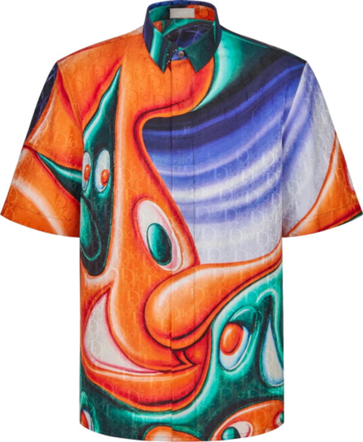 Dior × Kenny Scharf Multicolor Swirl Oblique Shirt