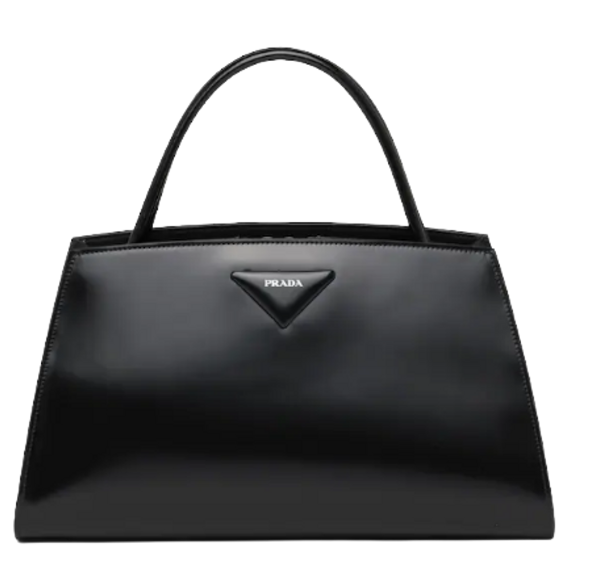 Prada Black Brushed Leather Handbag