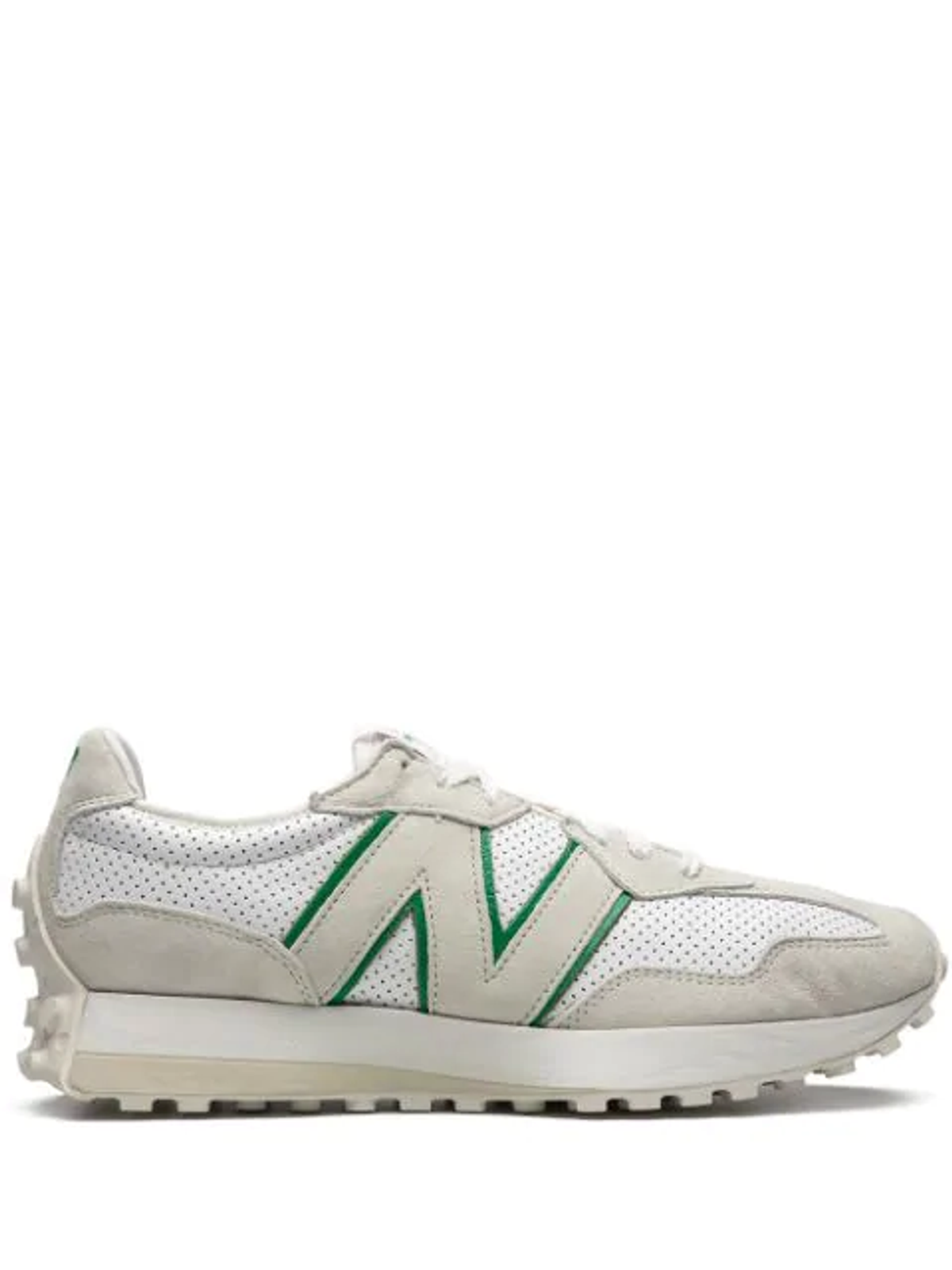 New Balance × Casablanca Suede Trimmed Perforated Leather Sneakers