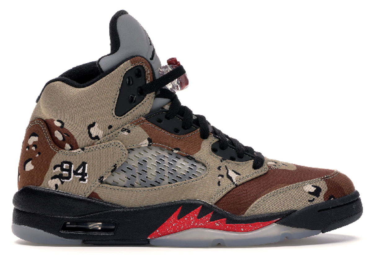 Jordan Air Jordan 5 Retro Supreme Desert Camo Sneakers