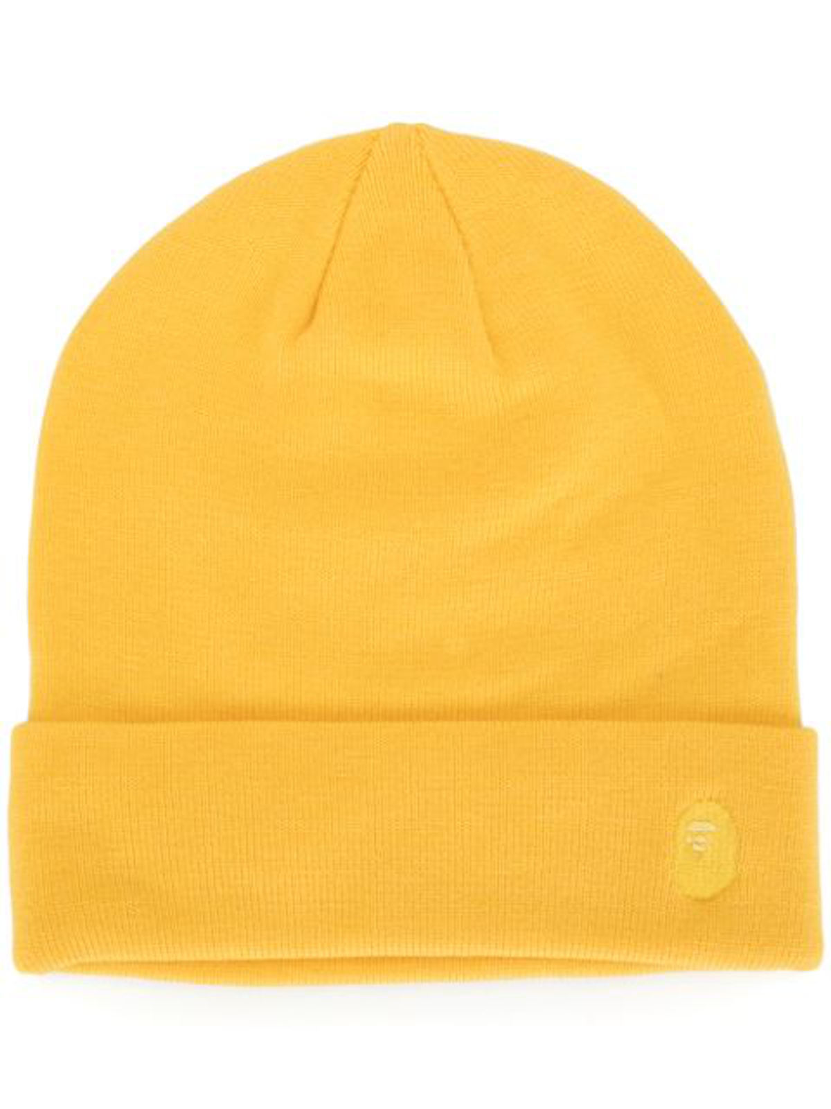 Bape Embroidered Logo Yellow Beanie