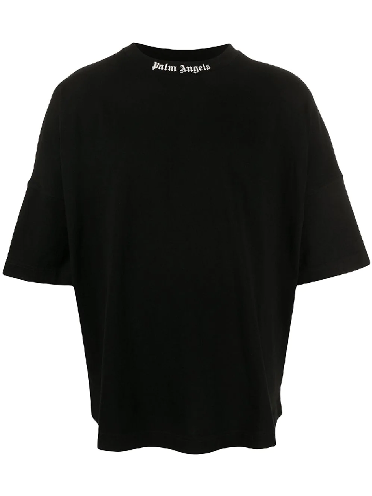 Palm Angels Logo-Print Oversized Cotton Black T-Shirt