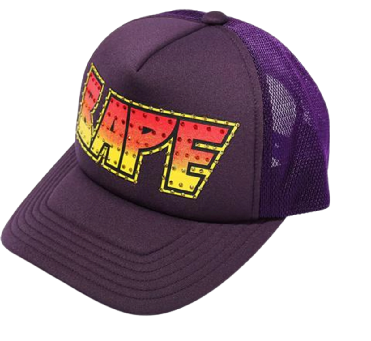 Bape Crystal Stone Mesh Purple Cap