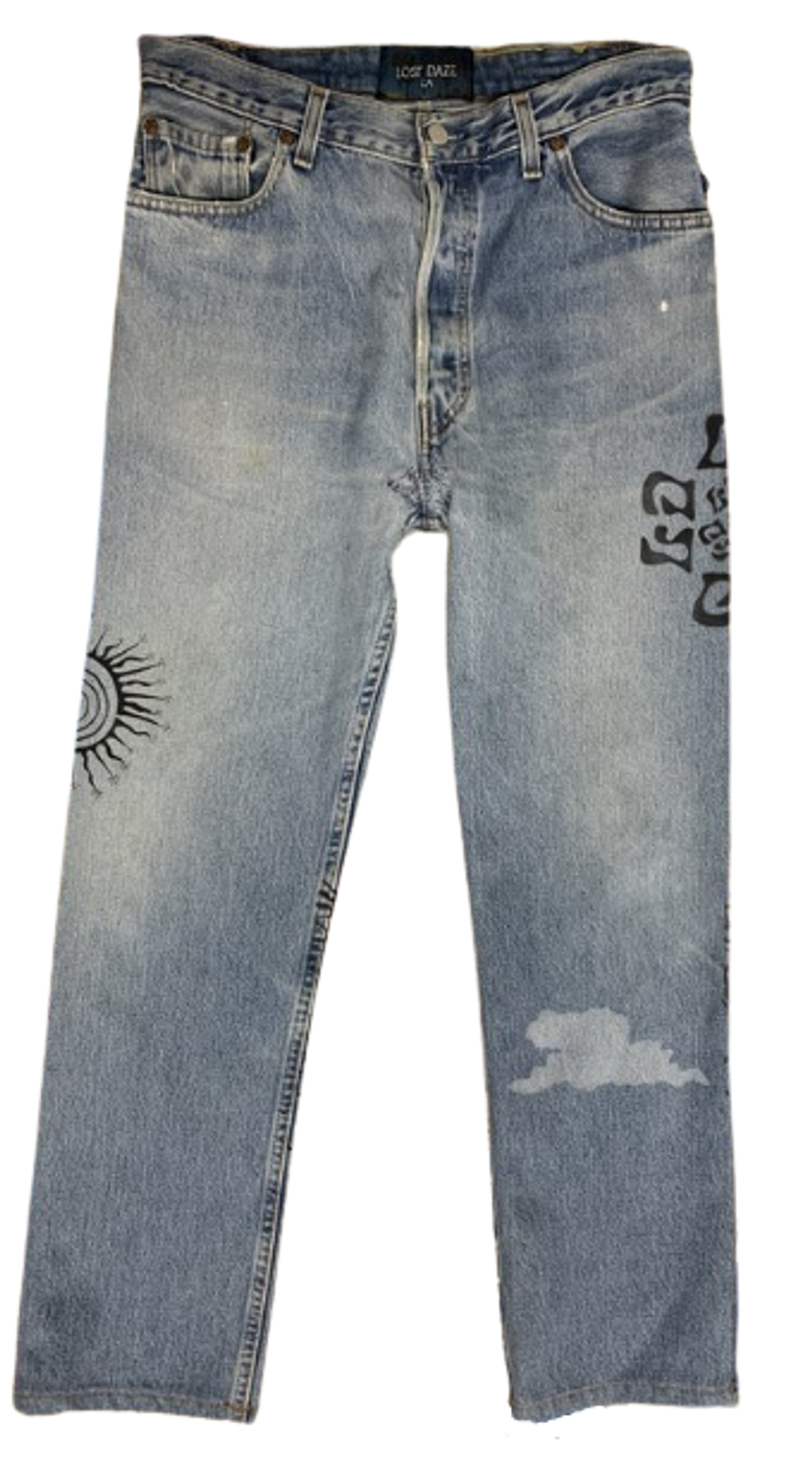 Lost Daze Tattoo Print Denim Jeans