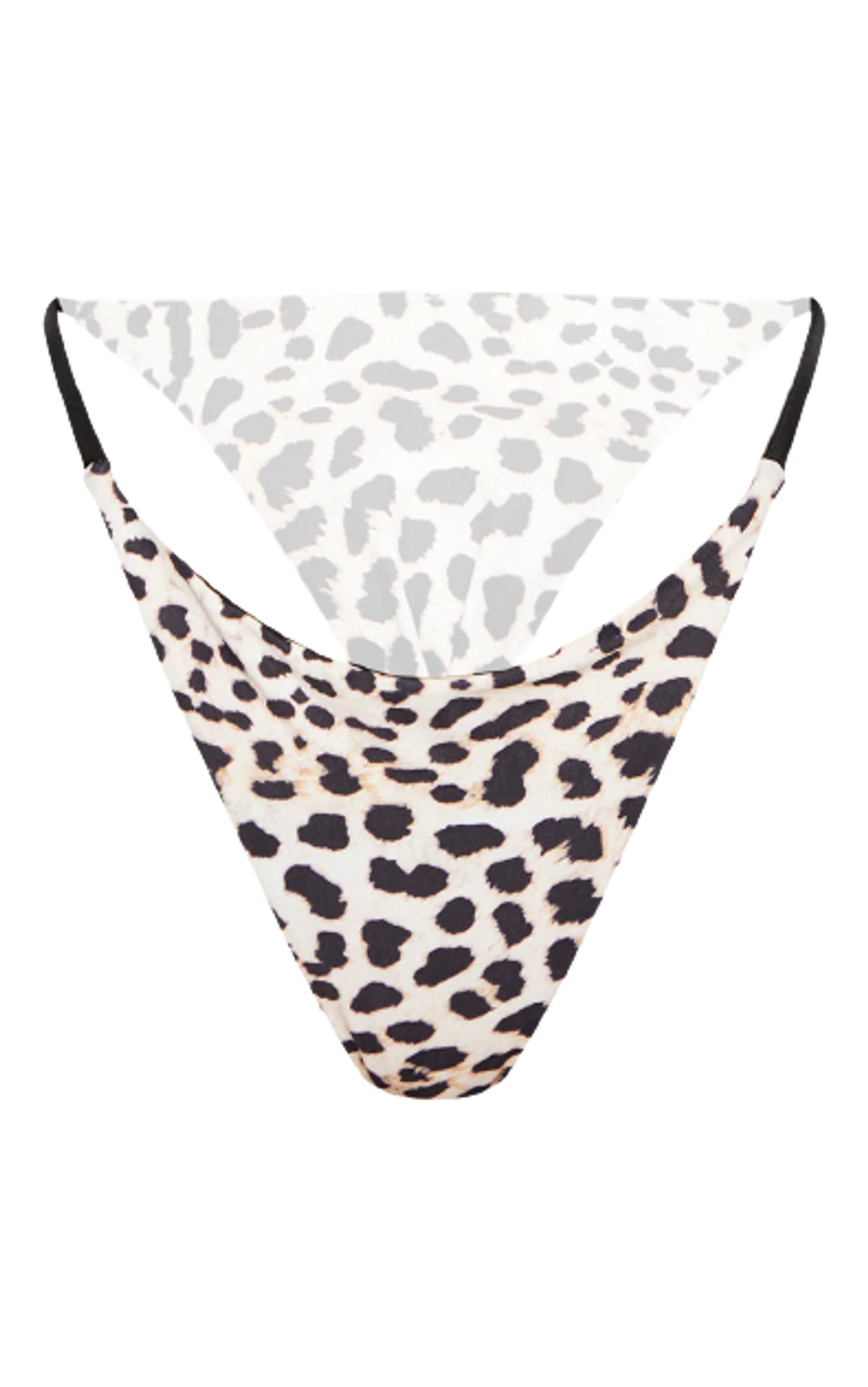 Pretty Little Thing Leopard Contrast Padded Triangle Bikini Bottoms
