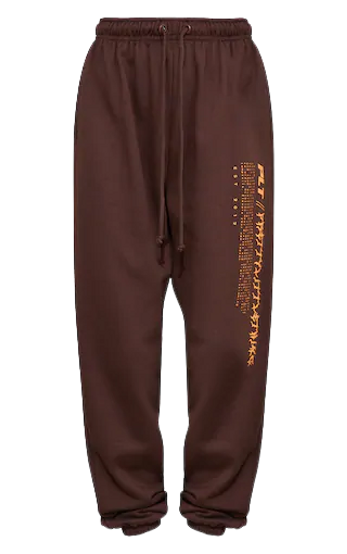 Pretty Little Thing Brown Contrast Slogan Leg Joggers WHAT’S ON THE STAR?