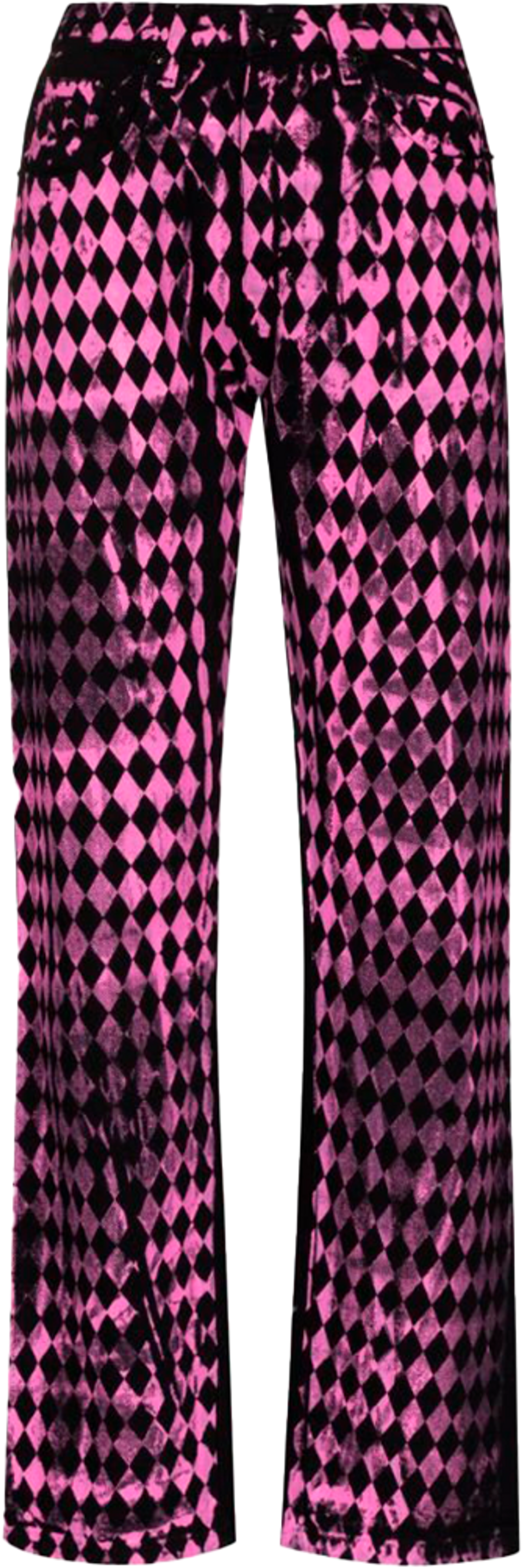 Maximilian Focus Diamond Print Slim Leg Pink Jeans