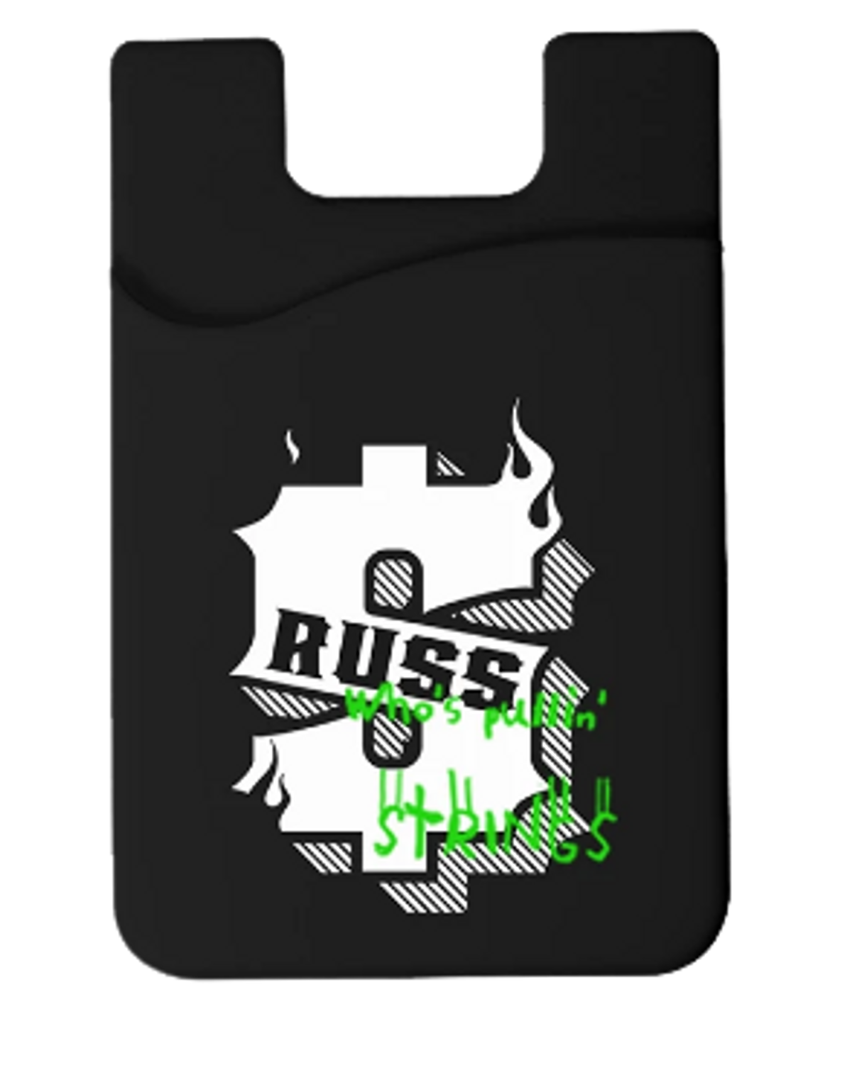 Russ Merch Who's Pullin Strings Cell Phone Wallet | WHAT’S ON THE STAR?