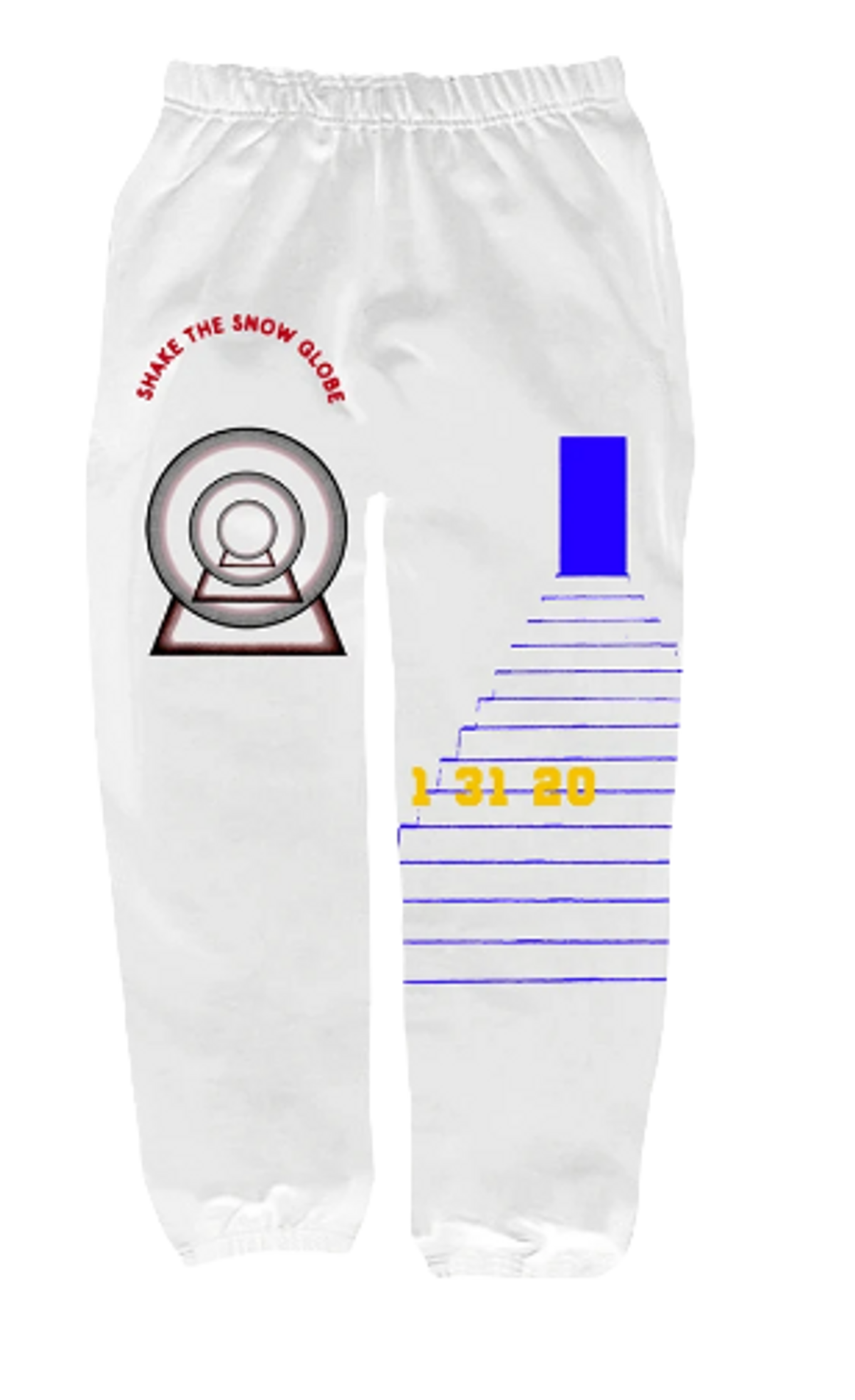 Russ Merch Stairway White Sweatpants WHAT’S ON THE STAR?