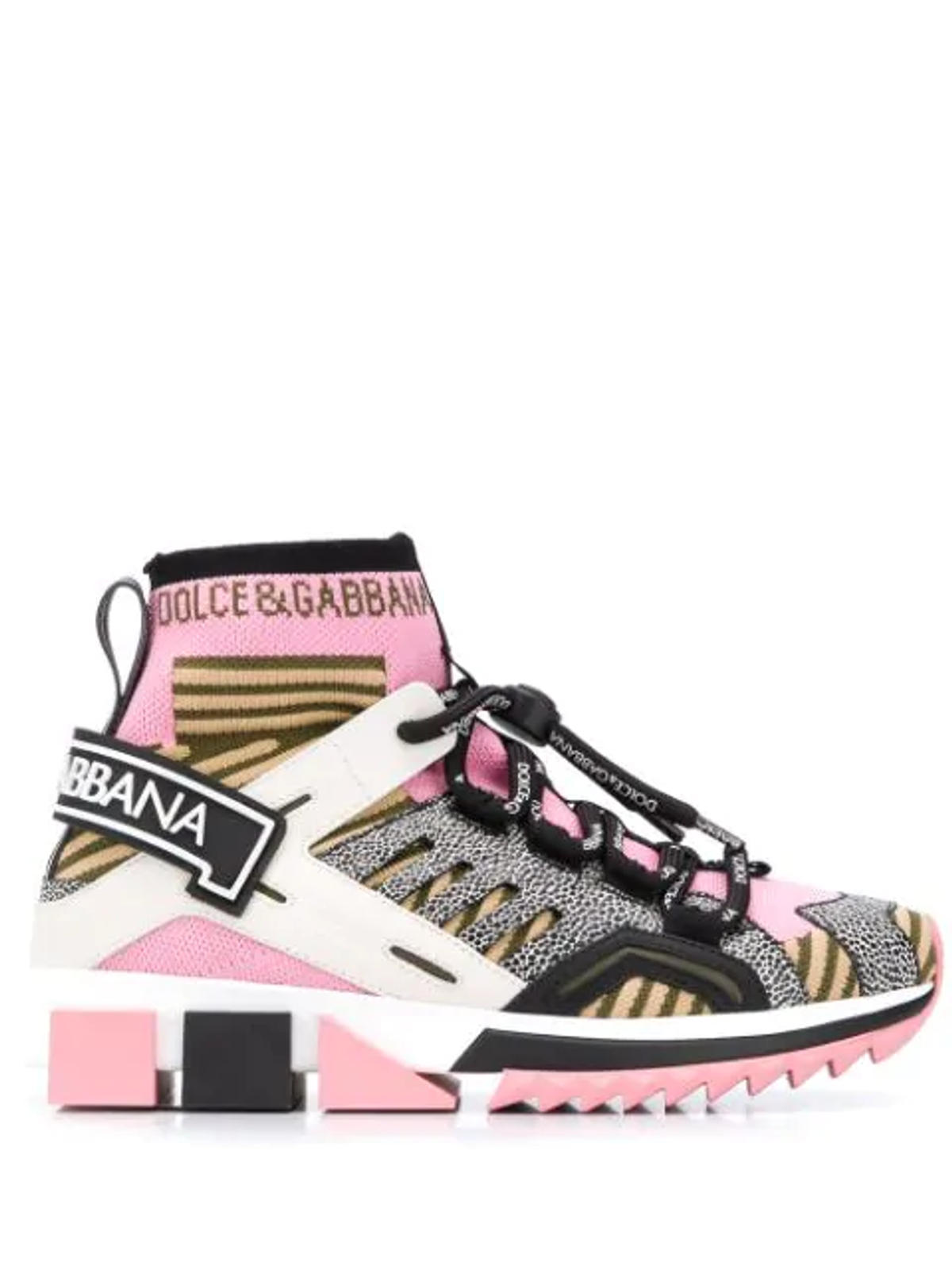 Dolce & Gabbana Sorrento High Top Trekking Pink Sneakers