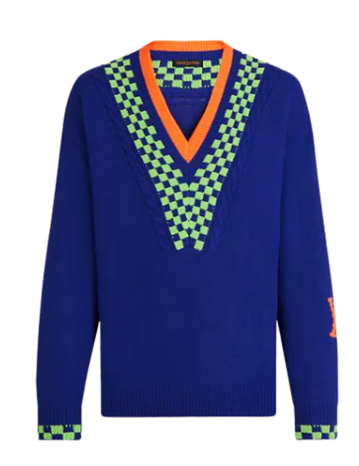 Louis Vuitton Damier Jacquard V-Neck Sweater