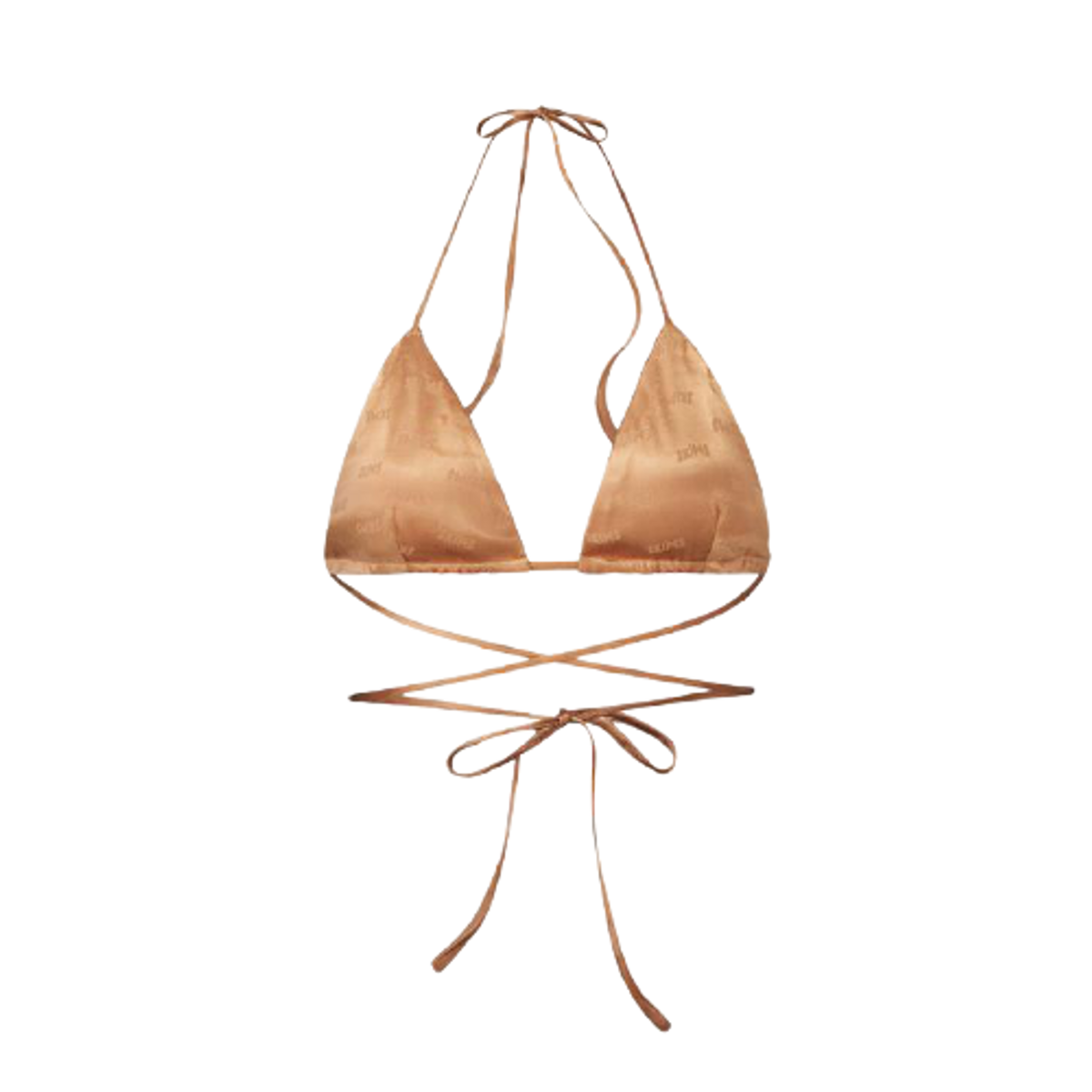 Skims Jacquard Triangle Ochre Bralette