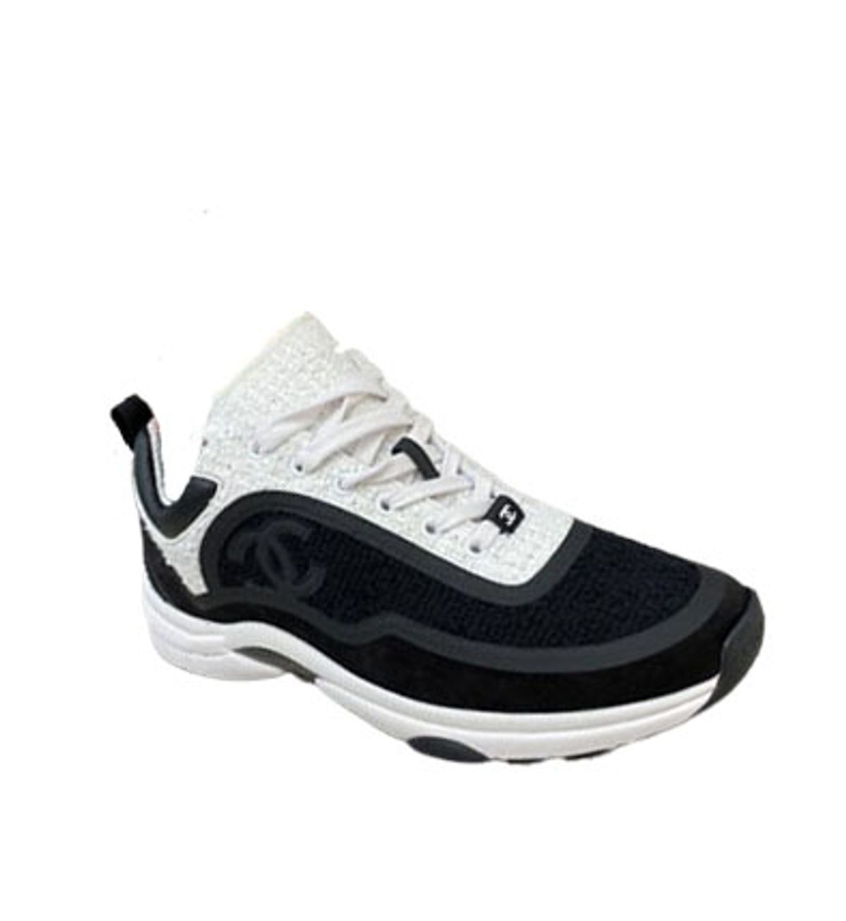 Chanel Platform Plain Toe Lace Up Sneakers