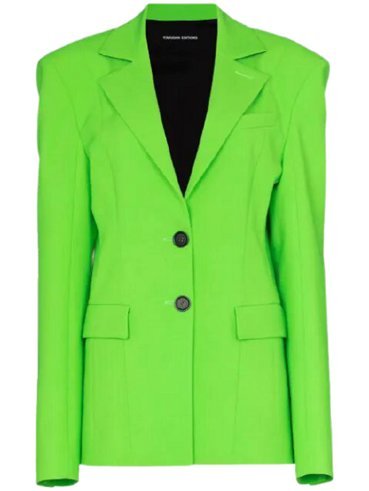 Kwaidan Editions Padded Shoulder Single Breasted Green Blazer