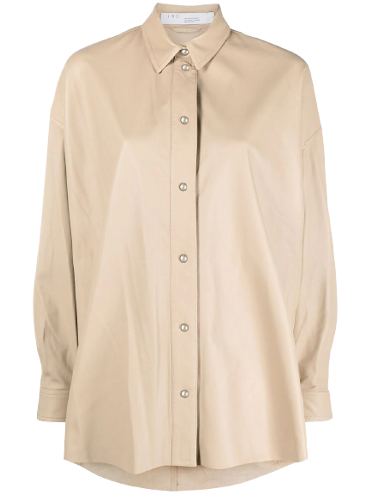IRO Leather Button Down Neutrals Shirt