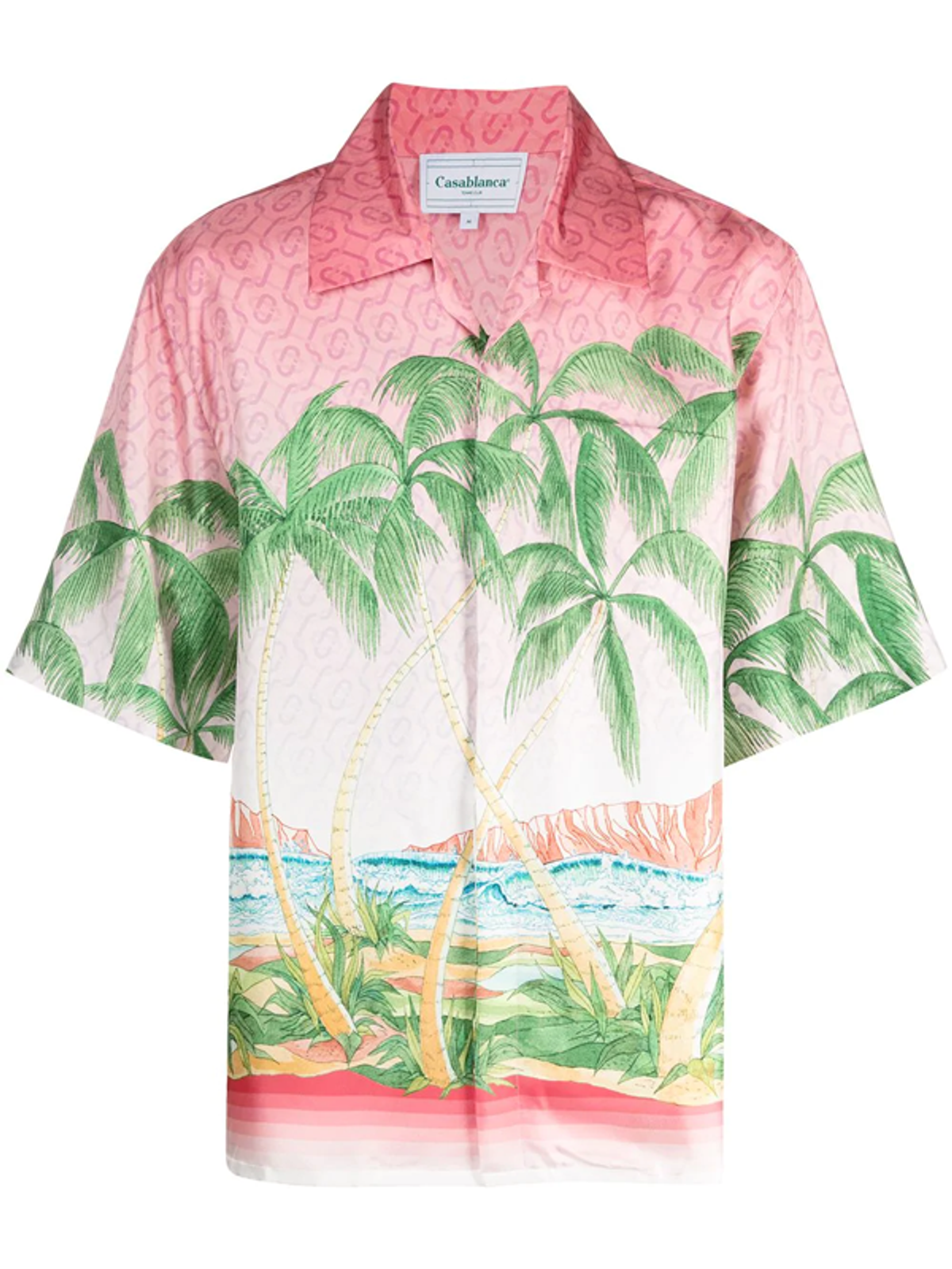 Casablanca Tropical Print Linen Rose A Maui Shirt