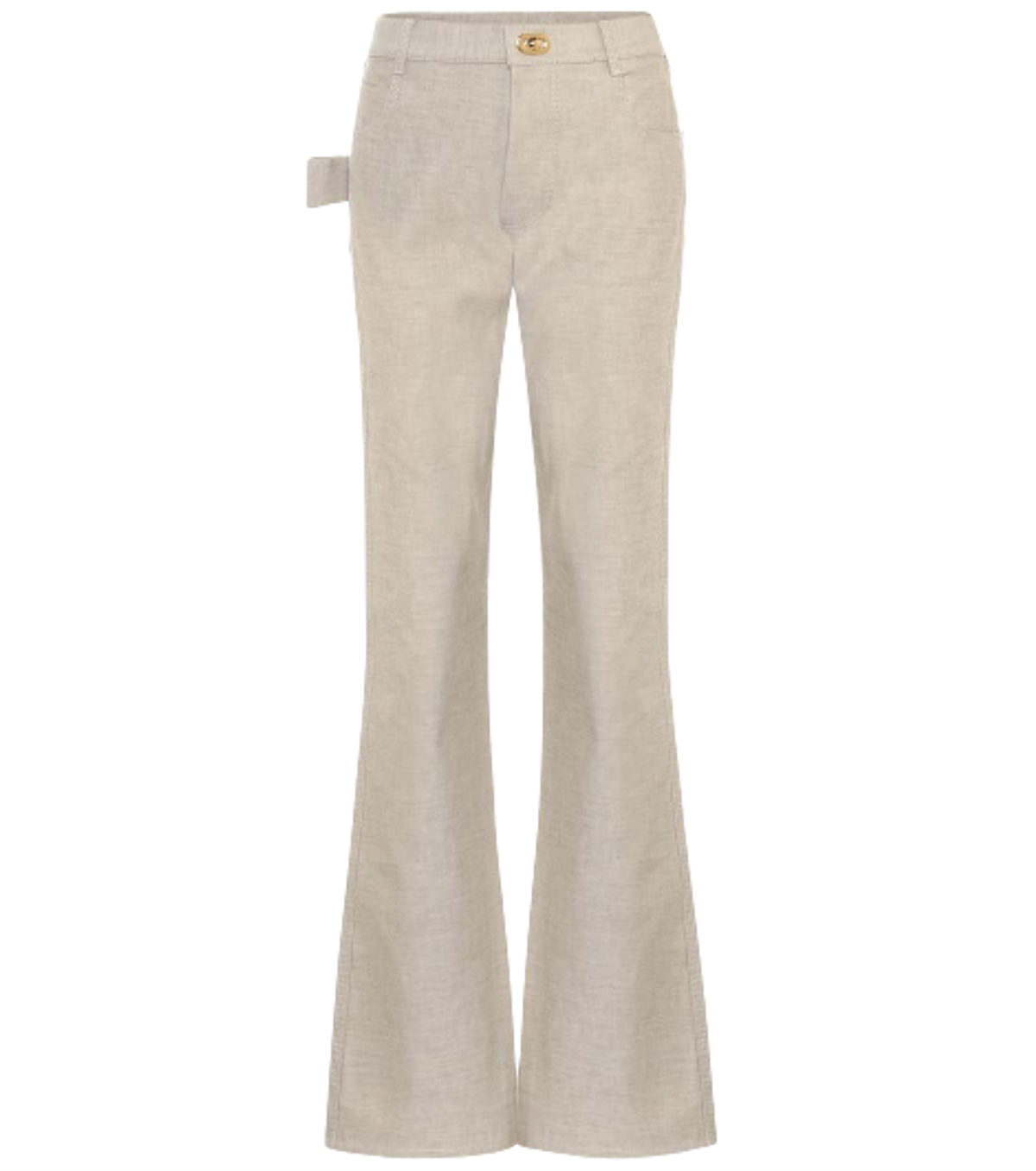 Bottega Veneta High-rise Bootcut Beige Jeans