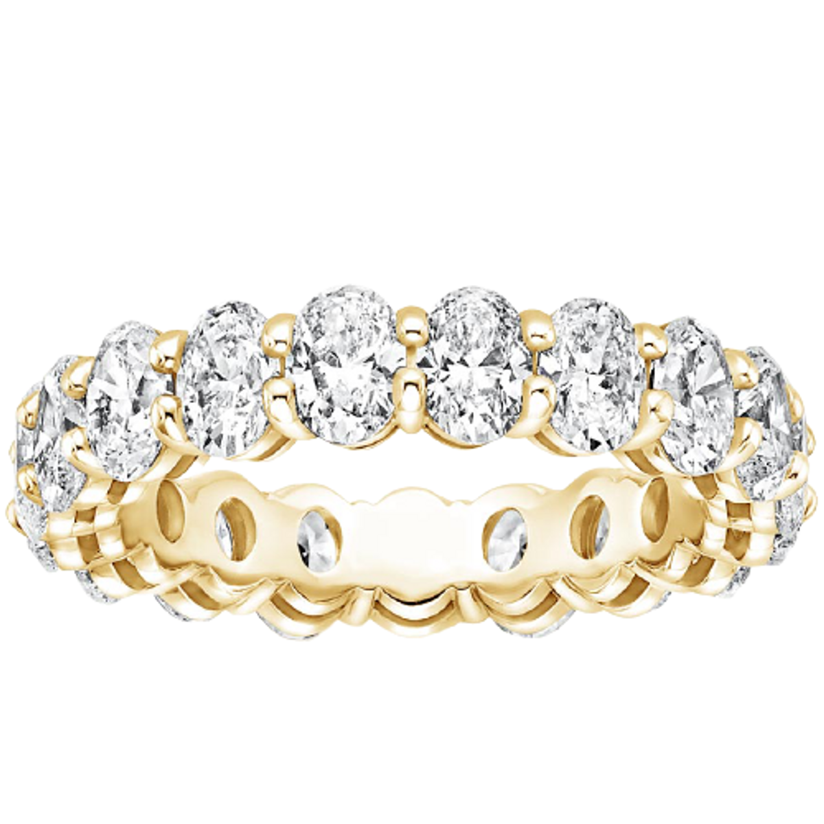 Shay Jewelry Oval Eternity Yellow Gold Band