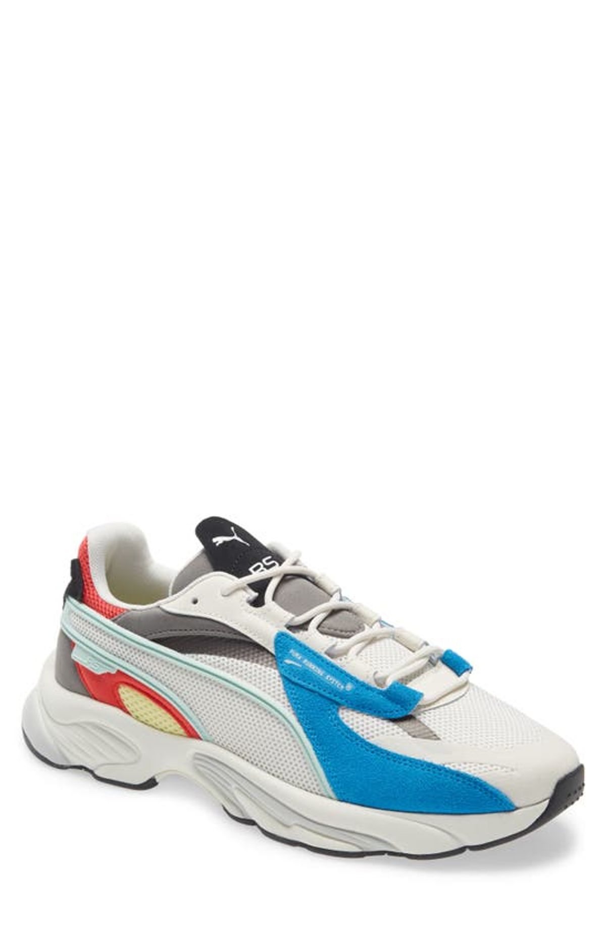 Puma Rs Connect Lazer Colorblock Suede Trainer Sneakers In Puma White ...